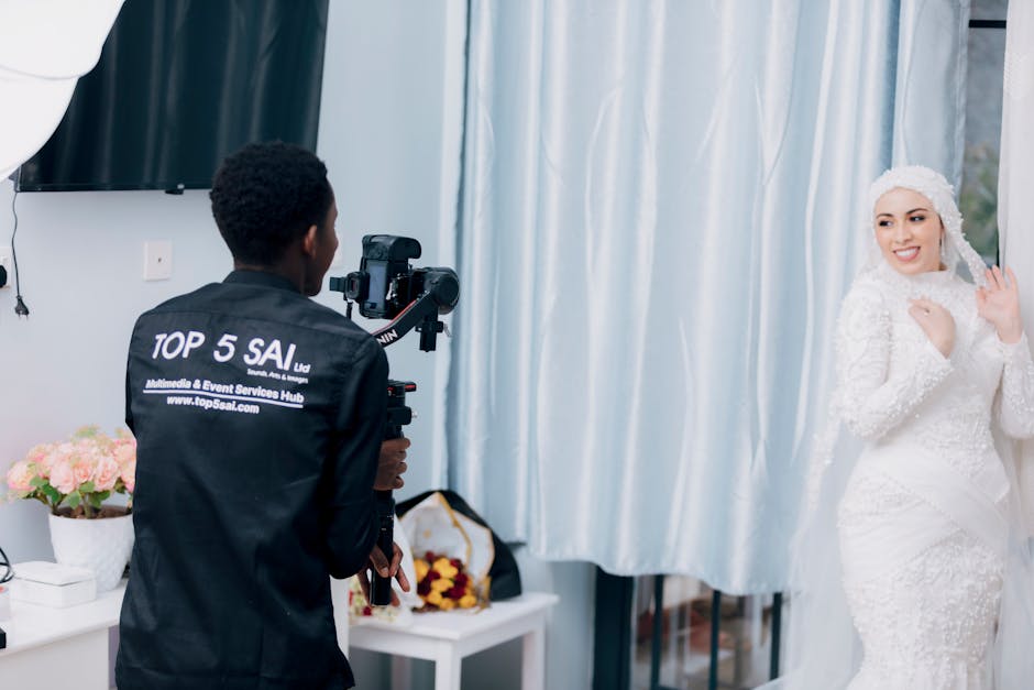 Wedding photographer smiling